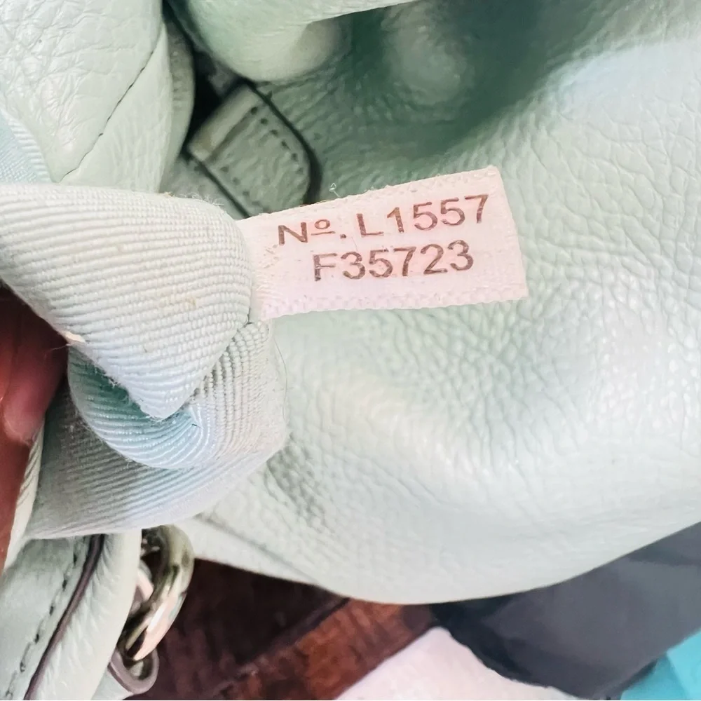 Coach Mint Green #F35723 Leather Shoulder Bag